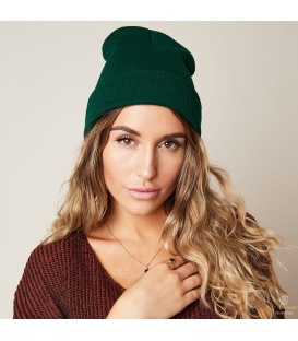 Mooie donkergroene wintermuts (beanie)