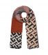 Bruine warme winter sjaal met print