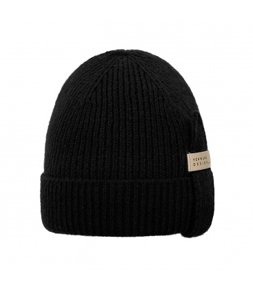 Zwarte warme beanie