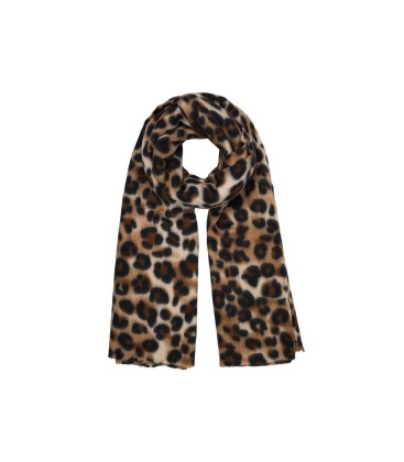  Bruine Winter Sjaal met Dierenprint - Trendy en Warm