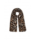 Bruine winter sjaal met dieren print