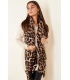  Bruine Winter Sjaal met Dierenprint - Trendy en Warm