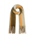 Stijlvolle Camel Kleurige Winter Sjaal met Franje - Warm en Trendy