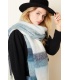 Fuchsia Roze Geblokte Winter Sjaal - Stijlvolle Warme Accessoire