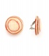 Oorclips creme met een rood cirkelpatroon 