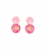 Oorclips in 2 kleuren roze goudkleurige rand