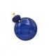 Oorclips blauw met een transparante hanger