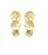 Oorclips goudkleurig elegant met gehamerd motief