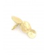 Oorclips goudkleurig elegant met gehamerd motief