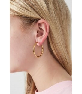 Oorclips goudkleurige gedraaide vorm en kunststof clipje