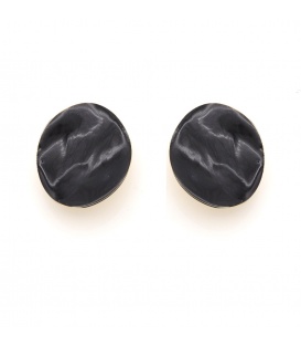 Oorclips met blauwe marmerlook.