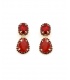 Blauwe oorclips met grote strass stenen