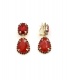 Blauwe oorclips met grote strass stenen