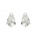Oorclips met heldere steentjes en luxe uitstraling
