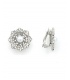 Oorclips met acryl parels en fonkelende strass steentjes