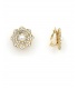 Oorclips met acryl parels en fonkelende strass steentjes