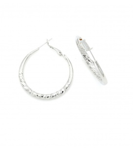 Oorringen zilverkleurige met trendy design