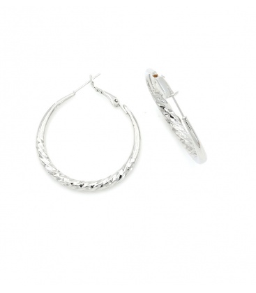 Oorringen zilverkleurige met trendy design
